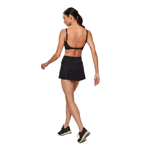 Top sem costas com regulador azul marinho